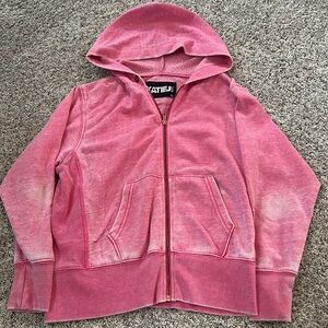 Katie J NYC Pink Full-Zip Sweatshirt L (Girls)